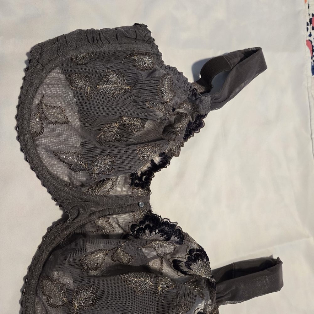 Prima Donna Charcoal and Gold Bra with Underwire